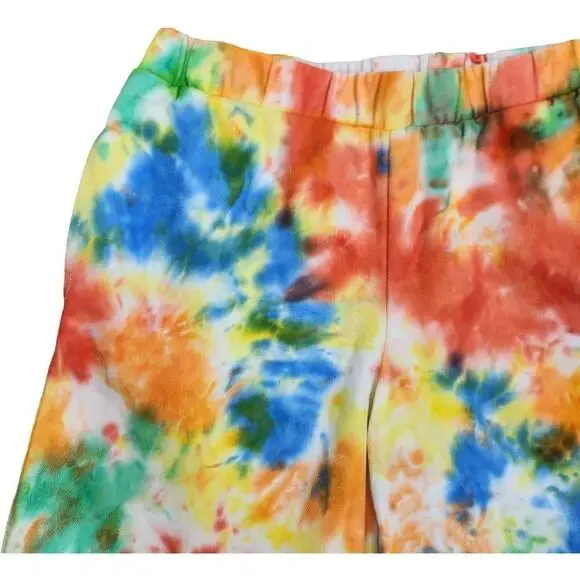 NWT BP. Womens Small Tye-Dye Elastic Waist Shorts Raw Hem Pockets HIgh Waist - Picture 4 of 14